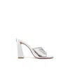 Amina Muaddi Brigitte 95 Mirror Mules In Silver