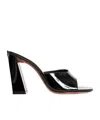 Amina Muaddi Woman Black Mules In Black