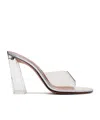 Amina Muaddi Brigitte Glass High-heeled Sandals In White