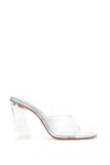 Amina Muaddi Women Brigitte Pvc Heel Mules In Argento