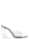 Amina Muaddi Women Brigitte Pvc Heel Mules In Transparent
