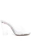 Amina Muaddi Women Brigitte Pvc Heel Mules In Silver