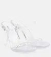 Amina Muaddi Brito Clear Mule Stiletto Sandals In Transparent