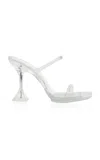 Amina Muaddi Brito Pvc Sandals In Transparent