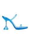 Amina Muaddi Brito 95mm Translucent Mules In Navy