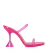 Amina Muaddi Open-toed High-heeled Sandals In Pink