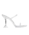 Amina Muaddi Brito Slipper's Cross-strap Sandals In White