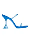Amina Muaddi Brito Slipper Open-toed Heels Sandals In Blue