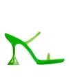 Amina Muaddi Brito Slipper Open-toed Heels Sandals In Green