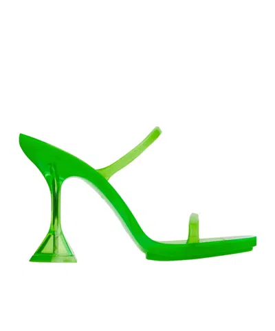 Amina Muaddi Brito Slipper Open-toed Heels Sandals In Green