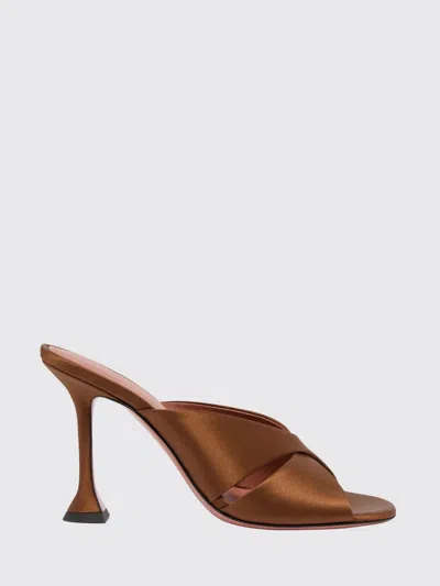 Amina Muaddi Salma Silk Satin Mules In Animal Print