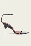 Amina Muaddi Bruna Sandal In Black Patent