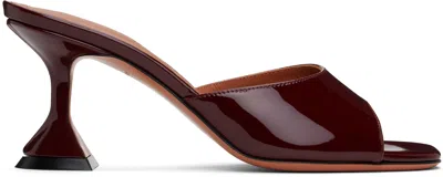 AMINA MUADDI BURGUNDY LUPITA SLIPPER 70 HEELED SANDALS
