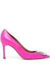 Amina Muaddi Camelia 100mm Crystal-embellished Pumps In Pink