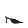 Amina Muaddi Camelia 90 Mules In Black
