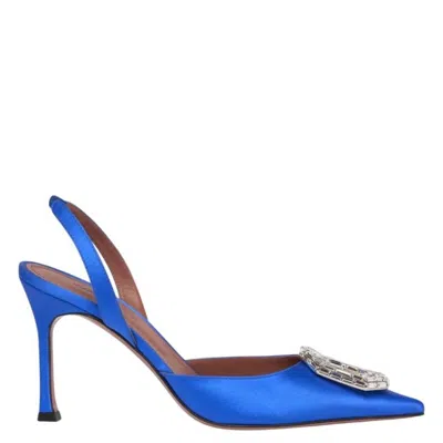 Amina Muaddi Camelia 90 Slingback Pumps In Blue
