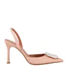 Amina Muaddi Camelia 90 Slingback Pumps In Pink