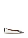 Amina Muaddi 5mm Camelia Mirror Leather Ballerinas