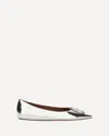 Amina Muaddi 5mm Camelia Mirror Leather Ballerinas
