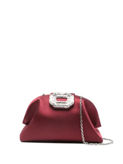 AMINA MUADDI CAMELIA CRYSTAL-BUCKLE CLUTCH BAG