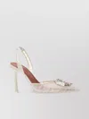 Amina Muaddi Camelia 90 Embellished Lace Slingback Sandals