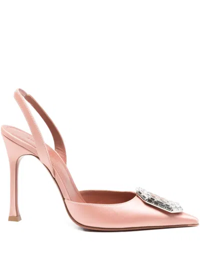 Amina Muaddi Camelia Slingback Pumps In Pink