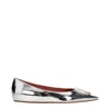 Amina Muaddi 5mm Camelia Mirror Leather Ballerinas In Silver