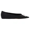 Amina Muaddi Camellia Ballerina Flats In Black