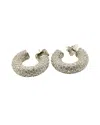 Amina Muaddi Cameron Crystal-embellished Earrings In Silver Metal In Silver