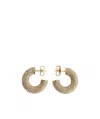 Amina Muaddi Cameron Crystal-embellished Earrings In Yellow