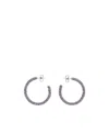Amina Muaddi Cameron Crystal Ring Earrings In Gray
