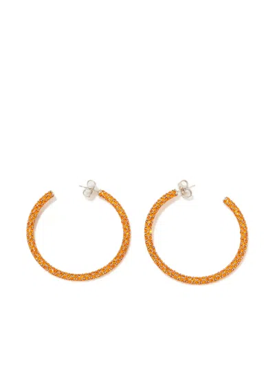 Amina Muaddi Cameron Large Sun Hoop Earrings In Gold