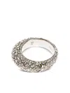Amina Muaddi Cameron Rhinestone-embellished Ring In Metallic