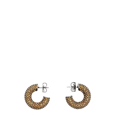 Amina Muaddi Cameron Ring Earrings In Yellow