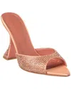 Amina Muaddi Caroline Crystal Embellished Pointed Toe Sandal In Gold