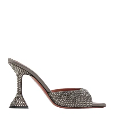 AMINA MUADDI CAROLINE CRYSTAL HIGH-HEELED SANDALS