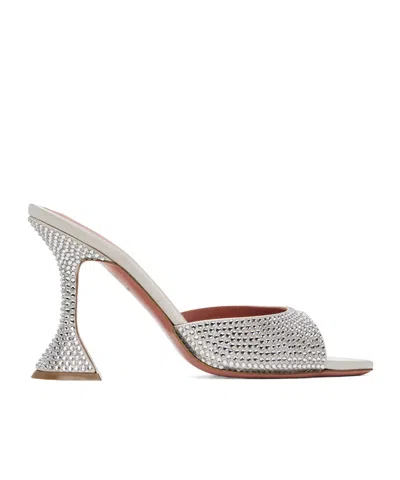 AMINA MUADDI CAROLINE CRYSTAL HIGH-HEELED SANDALS