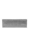 Amina Muaddi Women's Embellished Satin Amini Paloma Clutch In Gray