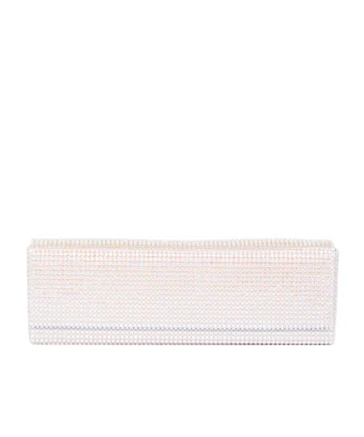 Amina Muaddi Chain Shoulder Bag In White