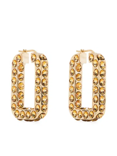 Amina Muaddi Gold-tone Charlotte Crystal Hoop Earrings