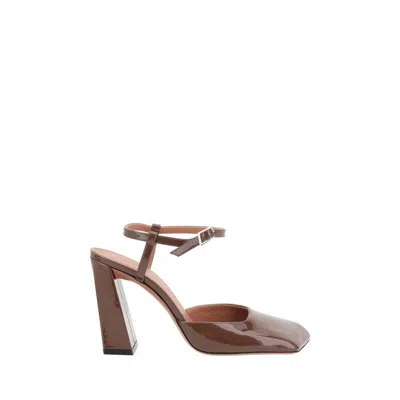 Amina Muaddi Charlotte Pumps In Brown