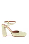 Amina Muaddi Gold-tone Rhinestone-embellished Pumps