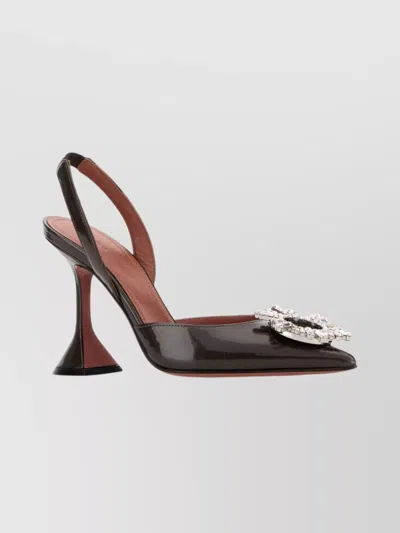 AMINA MUADDI CHIC POINTED TOE PUMPS WITH UNIQUE HEEL