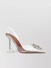 Amina Muaddi Begum Transparent Pointed Toe Slingback Pump
