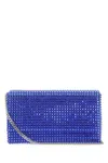 Amina Muaddi Clutch Superaminipaloma Blue In Blue