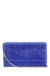 Amina Muaddi Clutch Superaminipaloma Blue In Blue