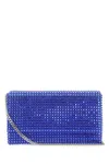 Amina Muaddi Clutch Superaminipaloma Blue