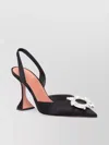 Amina Muaddi Crystal Buckle Embellished Sculpted Heel Pumps