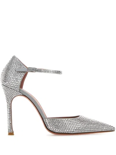 AMINA MUADDI CRYSTAL-EMBELLISHED PUMPS