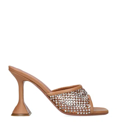 AMINA MUADDI CRYSTAL-MESH LUPITA MULES 95